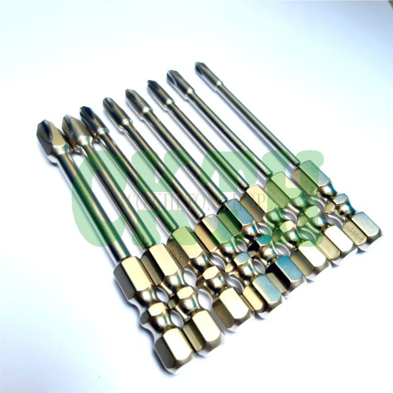 Mũi vít bake, Bộ 8 mũi tô vít 4 cạnh  dài 75mm hãng BROPPE cao cấp dùng cho máy khoan máy vặn vít