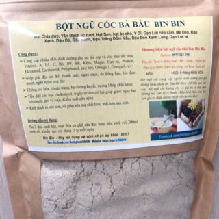 1kg Bột ngũ cốc cho bà bầu nhà làm Bin Bin