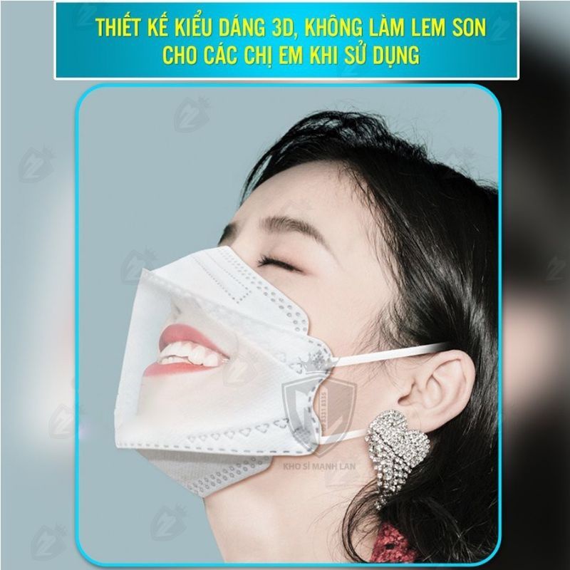 [Combo 50 chiếc] Khẩu trang 4D mask KF94 Hàn Quốc siêu thoáng siêu kín