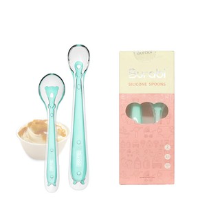 Combo 2 thìa ăn dặm silicon cao cấp nhập khẩu