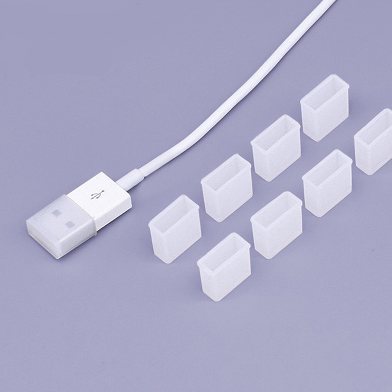 Vỏ Silicon Bọc Cổng Sạc USB Chống Oxy Hóa / Bụi Bẩn Màu Trong Suốt