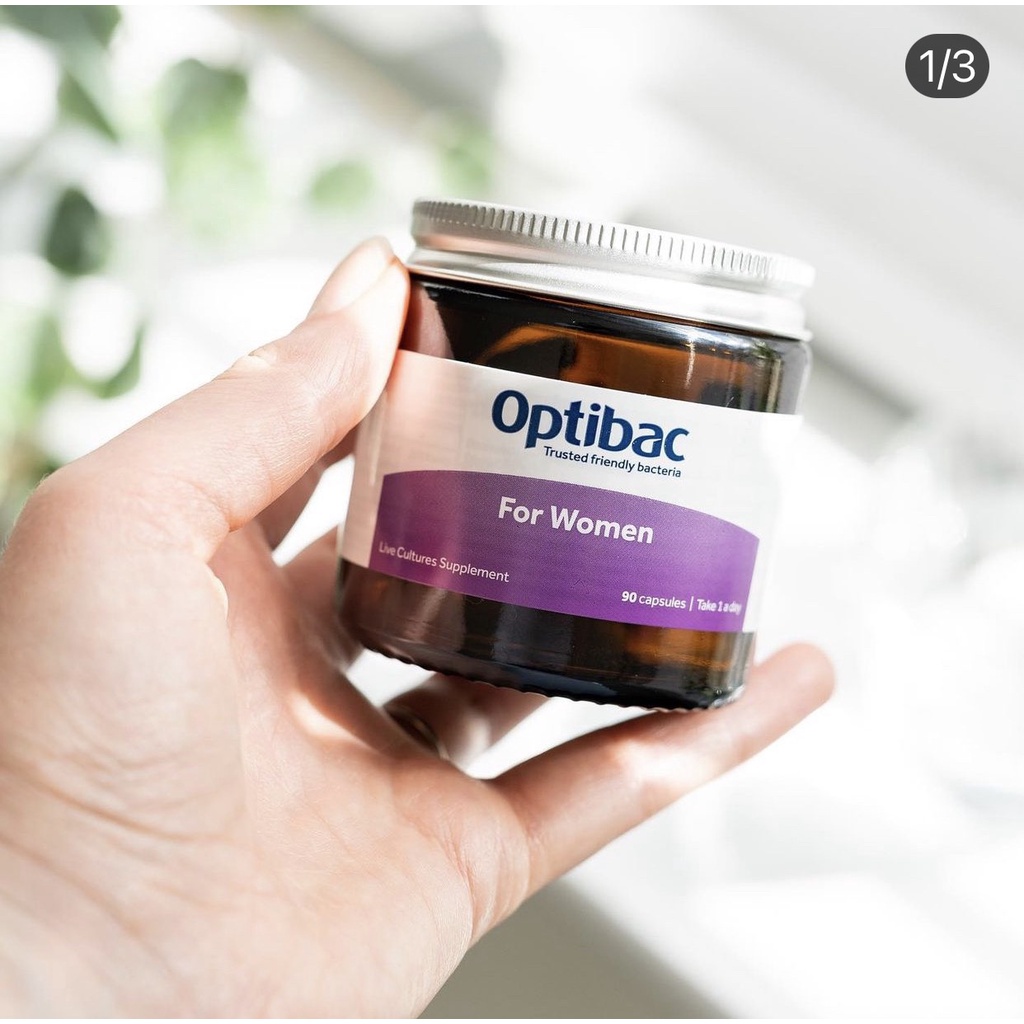 Men vi sinh OptiBac tím for Women ngăn ngừa viêm nhiễm vùng kín cho phụ nữ - Nhập khẩu UK - (30v/90 viên)
