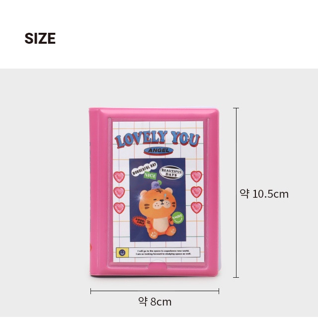 Sách sưu tầm DAISO mẫu 1P  có móc khóa màu hồng/ đen