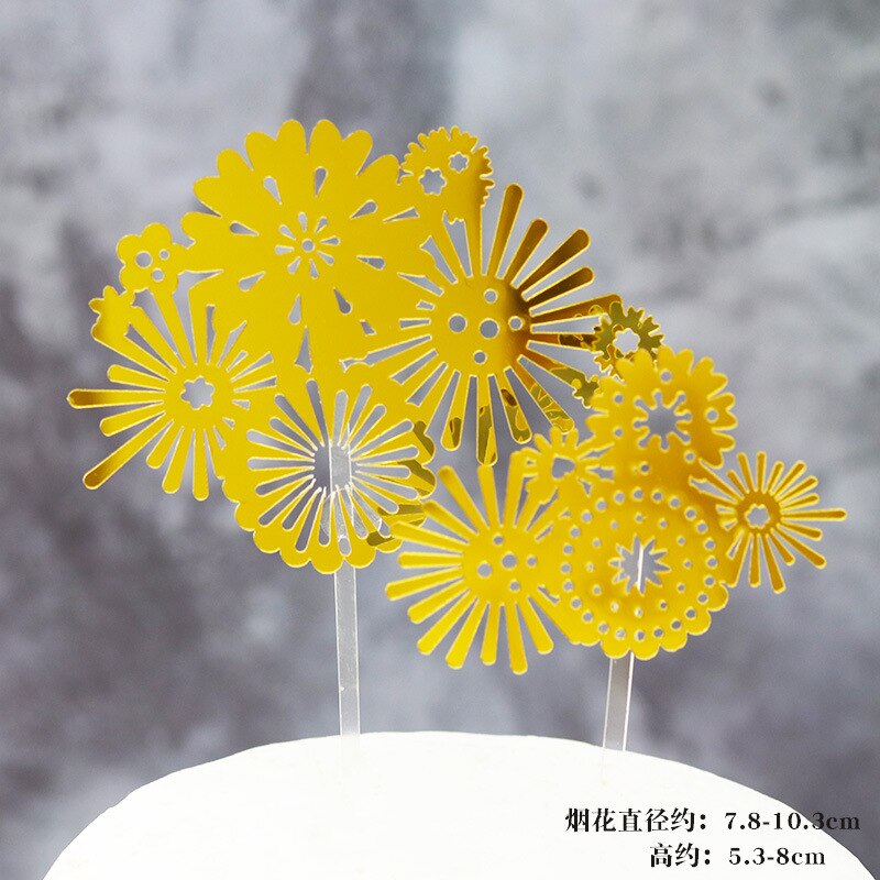 Bánh Xe Màu Vàng Bằng Acrylic Dùng Trang Trí Bánh Kem Sinh Nhật Cho Bé