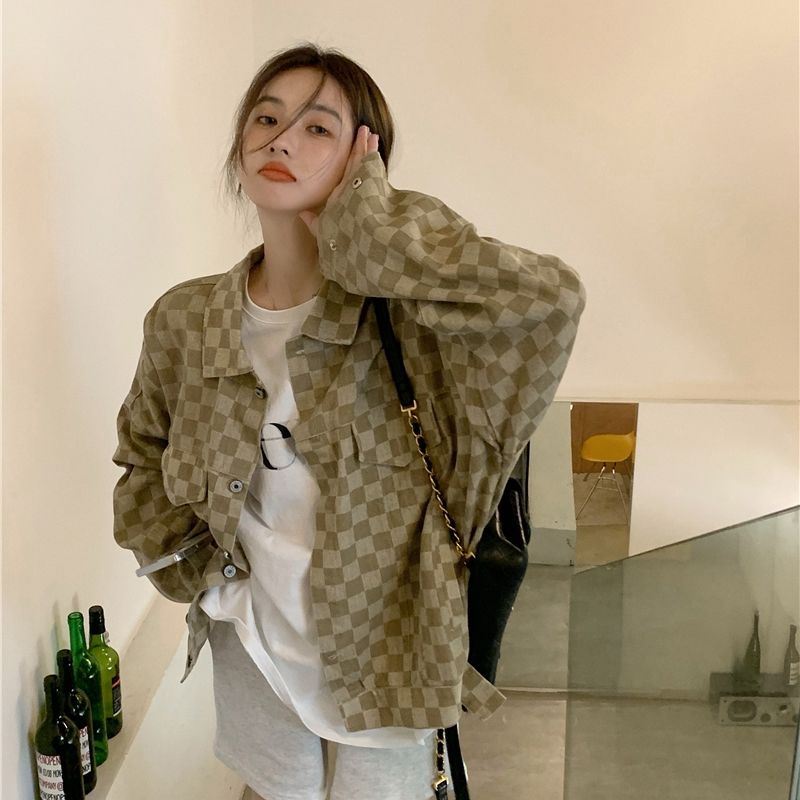 Áo Khoác Dáng Rộng Mỏng Phong Cách Hàn Quốc Mùa Thu