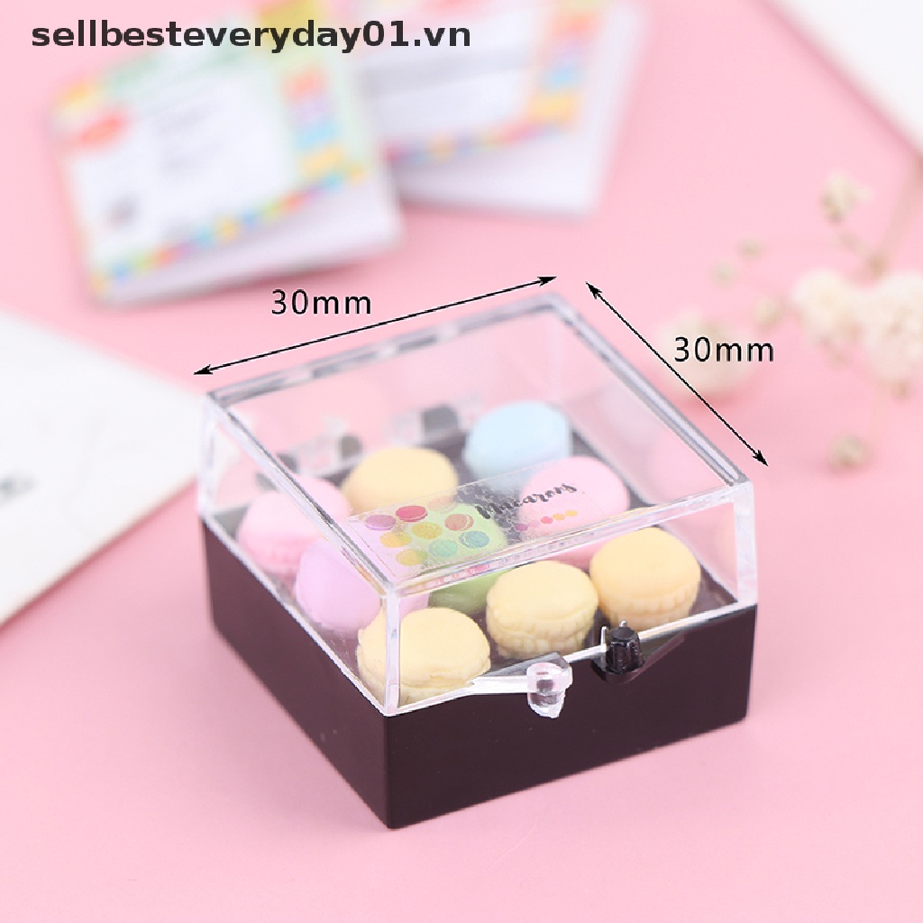 Đồ chơi hình bánh macaroon tỉ lệ 1:12 trang trí nhà búp bê