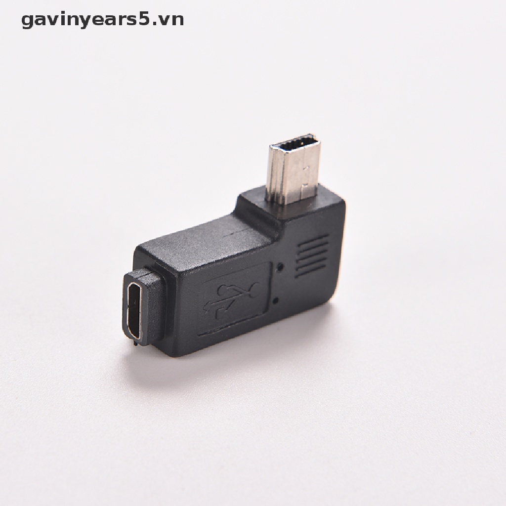 Đầu Chuyển Đổi Micro USB 5Pin Sang Mini 5Pin Góc 90 Độ Chuyên Dụng Chất Lượng Cao