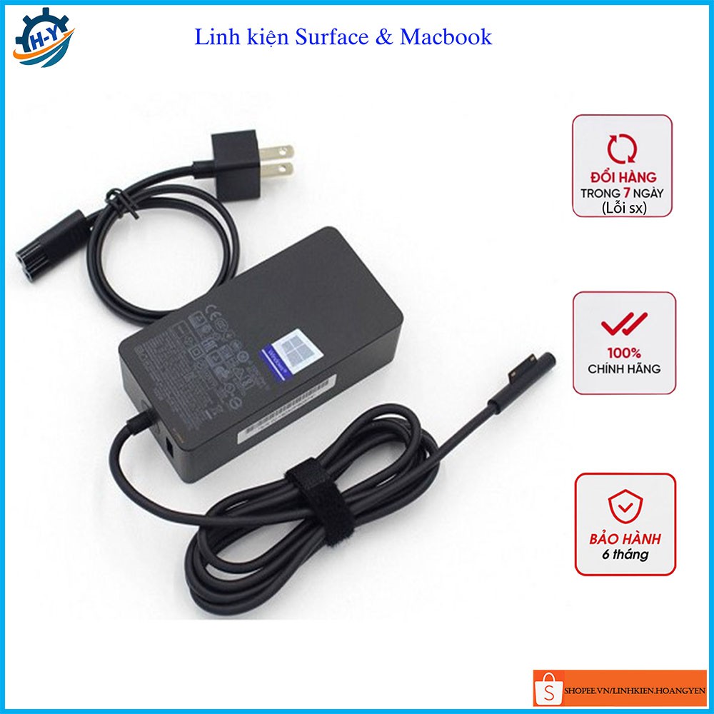 Sạc Surface Book 2 Surface Laptop 102W hàng chính hãng HY13