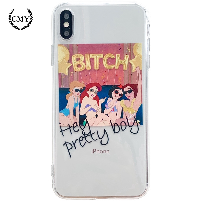 Ốp điện thoại silicone TPU in hình công chúa vui nhộn cho IPHONE 11/11PRO 11PRO MAX X XR XS XS MAX 7 8+ SE | BigBuy360 - bigbuy360.vn