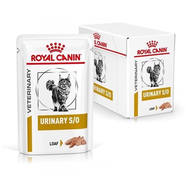 [Mã PETMS09 hoàn 8% đơn 199K] Sốt thịt cho mèo bị sỏi thận Royal Canin Urinary S/O loaf 85g