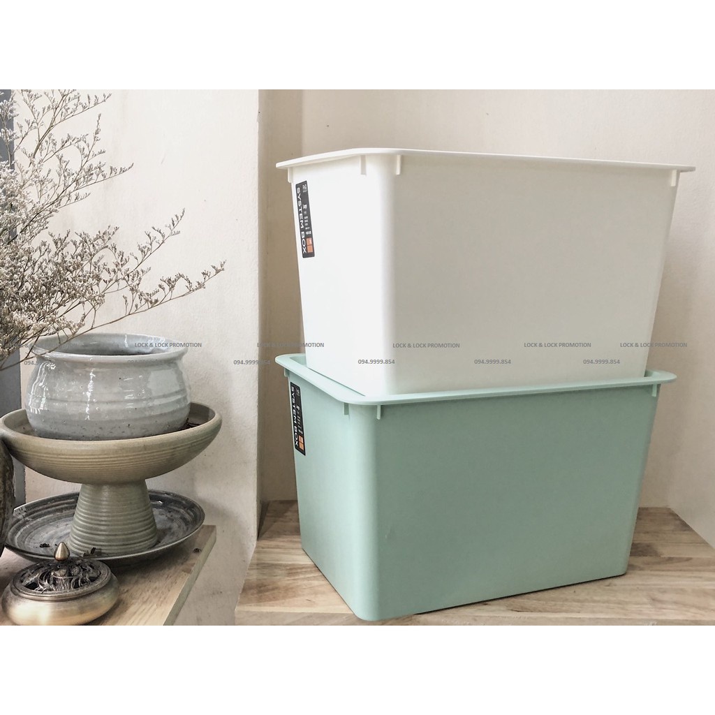 Thùng nhựa đựng đồ có nắp Lock&Lock COLOR SYSTEM BOX P-1531 Size L 20L, P-1530 Size M 7L Hàng P&Q - BABYHOPSG