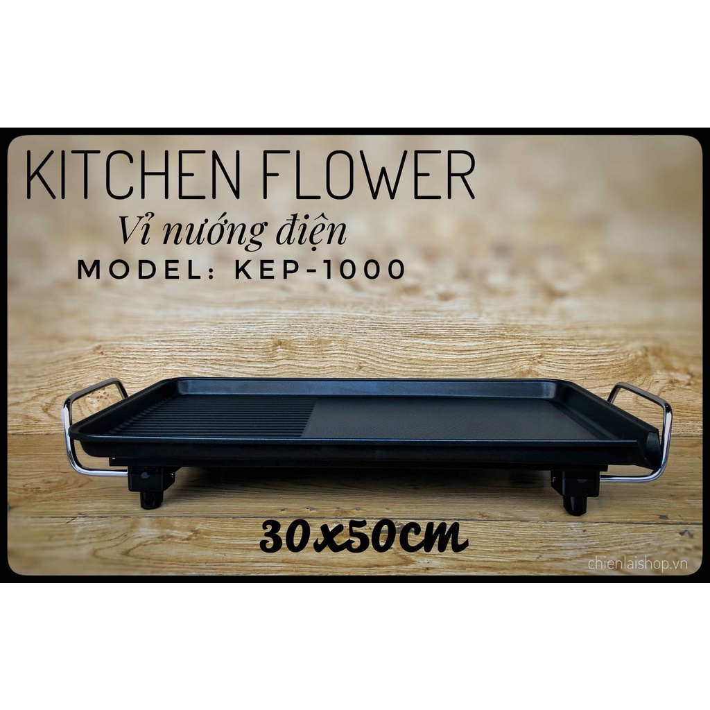 [Mã ELHADEV giảm 4% đơn 300K] Hàng chính hãng - Vỉ nướng điện Hàn Quốc Kitchen Flower Kep-1000