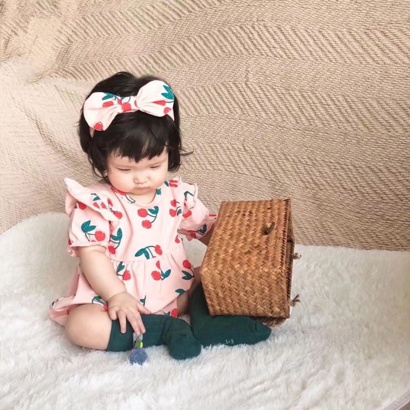 Áo liền quần Soffny in hình hoa đáng yêu cho bé