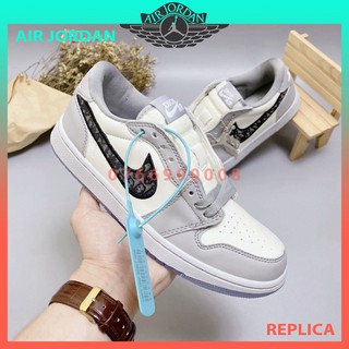 Giày Thể Thao Nam Nữ Jordan JD1 Low Air Dior Cổ Thấp Đế Trong Thời Trang Full Box Bill