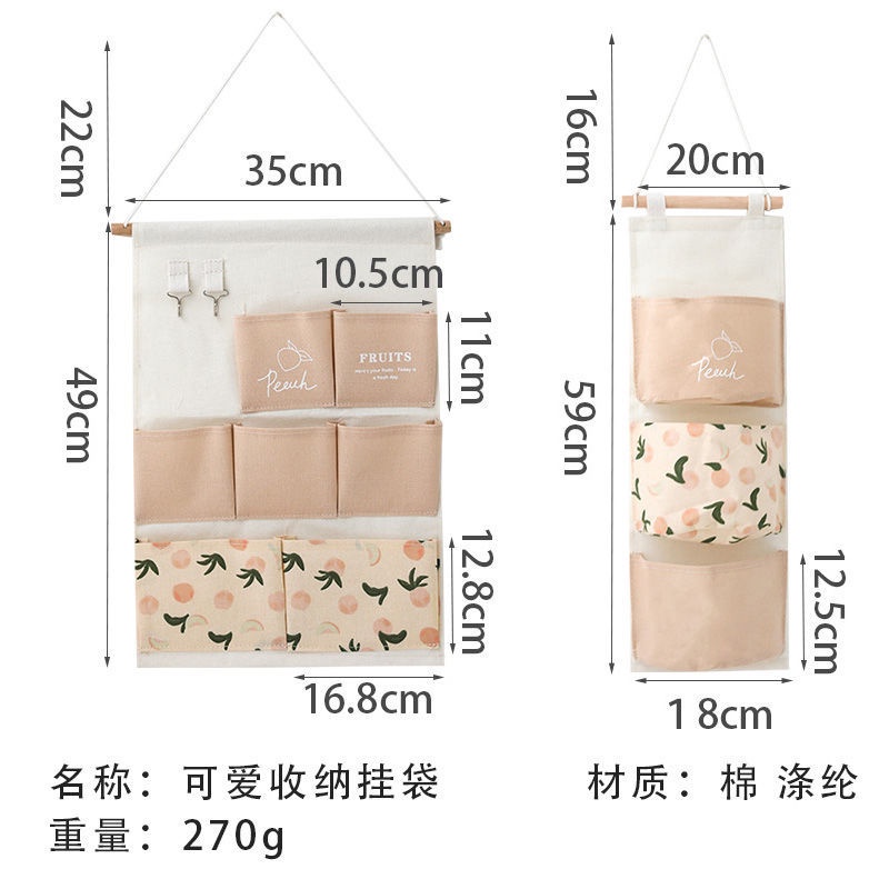 Túi Vải Treo Tường Đựng Đồ Dùng Tiện Lợi