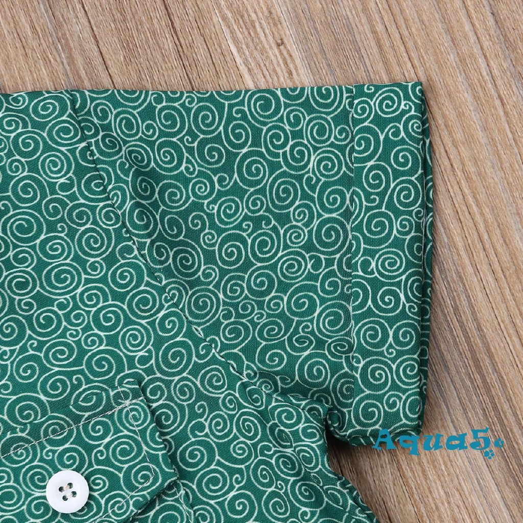 Set đồ gồm áo sơ mi ngắn tay và quần short phong cách quý ông dành cho bé trai