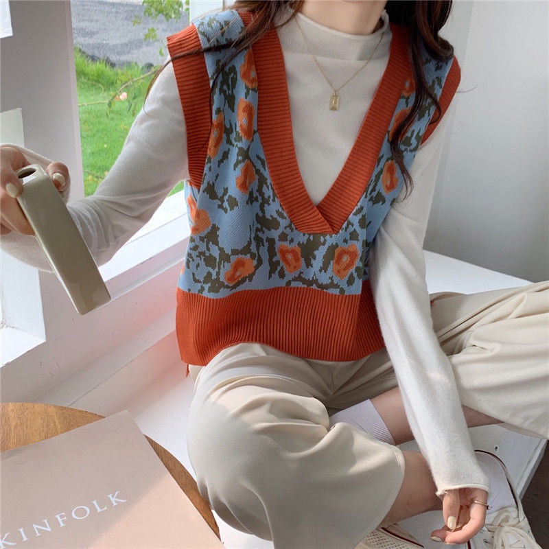 Áo nữ không tay cổ chữ V phong cách Hàn Quốc