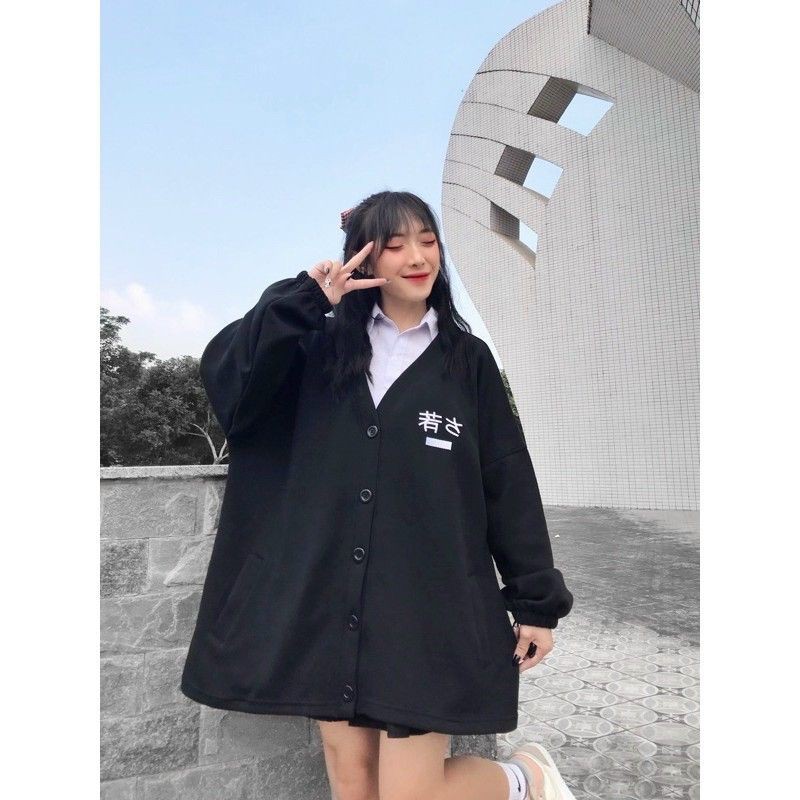 (Ảnh thật)Áo Khoác Nỉ Bông CARDIGAN CUBE Form Rộng Ulzzang thời trang teen hè