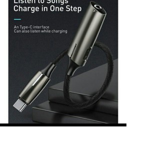 Cáp otg chuyển type c ra tai nghe 3.5mm + sạc type c chính hãng baseus l60