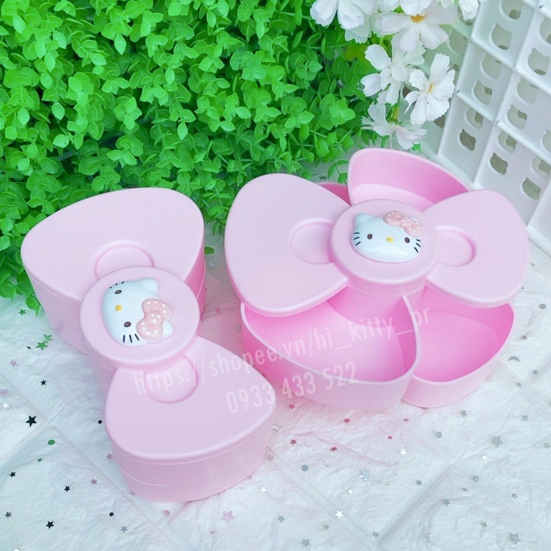 Hộp đựng trang sức hình nơ Hello Kitty