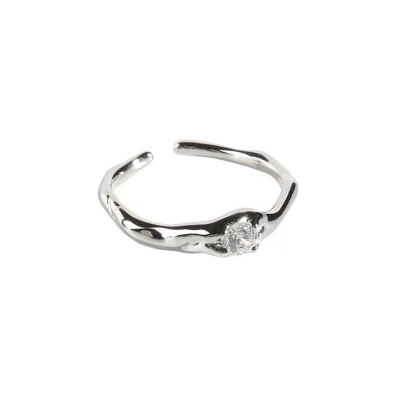 Nhẫn hở đính đá zircon thời trang nữ đơn giản