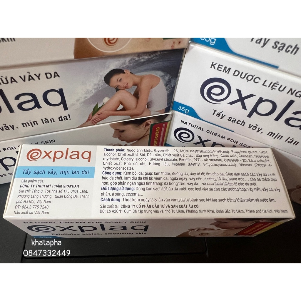 Kem Explaq làm mịn vảy da , á sừng!