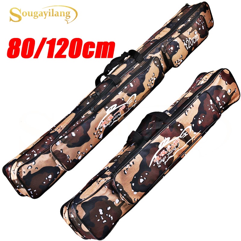 Sougayilang Fishing Rod Carrying Bag Large Capacity Multipurpose Outdoor Fishing Handy 80/120cm