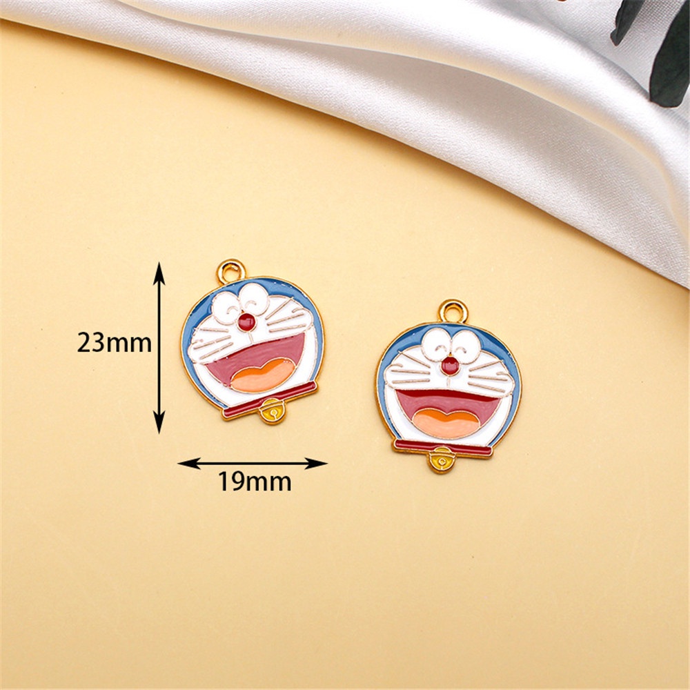 Bộ 5 Mặt Dây Chuyền Hình Mèo Hoạt Hình Đáng Yêu Bằng Hợp Kim