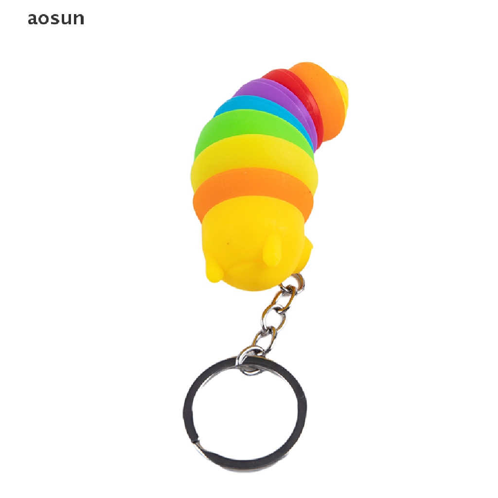 Aosun Móc Khóa Hình Sâu Bướm Mắt To Có Thể Di Chuyển Giảm Căng Thẳng Chống Lo Lắng Cho Thú Cưng / Văn Phòng