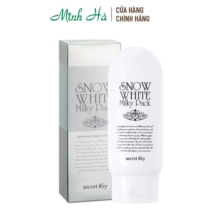 [Mã SKAMFMW035 giảm 8% đơn 500K] Kem dưỡng trắng toàn thân Secret Key Snow White Milky Pack 200g