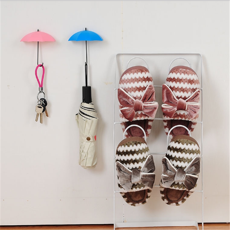 Bộ 3 Móc Treo Đồ Hình Cây Dù Nhiều Màu Giá Đỡ