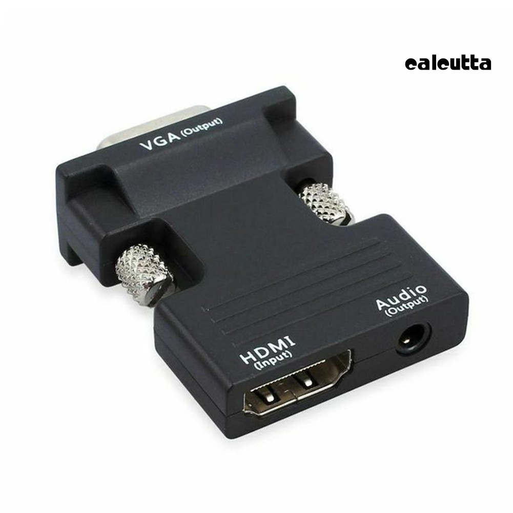 【Ready stock】1080P HDMI Female to VGA Male Converter Adapter with Audio Cable for PC HDTV