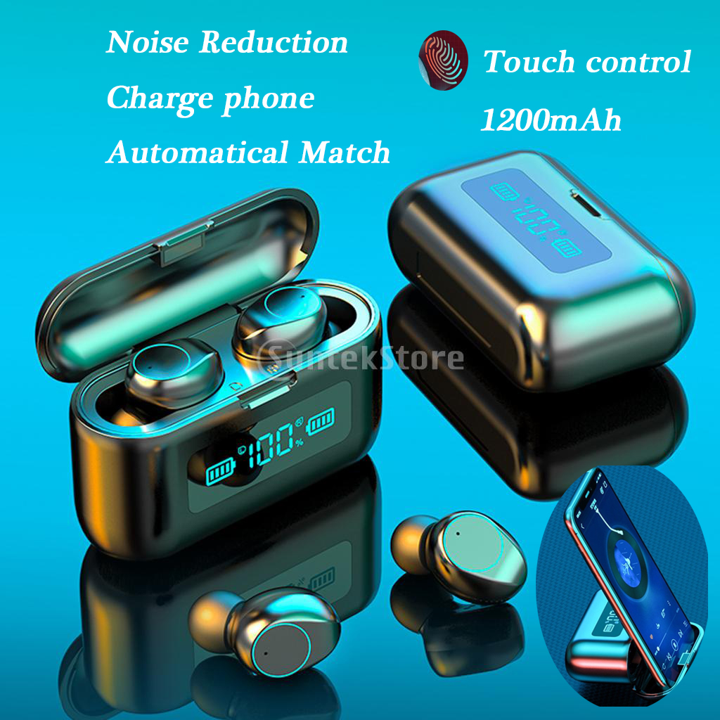 Tai nghe Bluetooth F9 hỗ trợ chống tiếng ồn tích hợp Microphone cho Android IOS