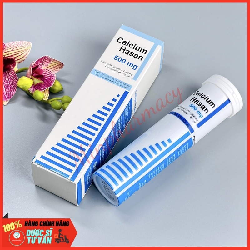 CALCIUM HASAN 500mg Viên sủi giúp bổ sung Canxi cho cơ thể (tuýp 20 viên) - Minpharmacy