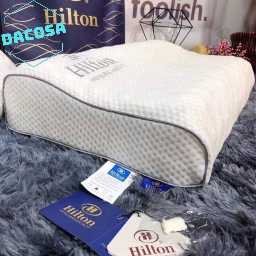 Gối Ngủ Cao Su Non Hilton Cao Cấp Đàn Hồi