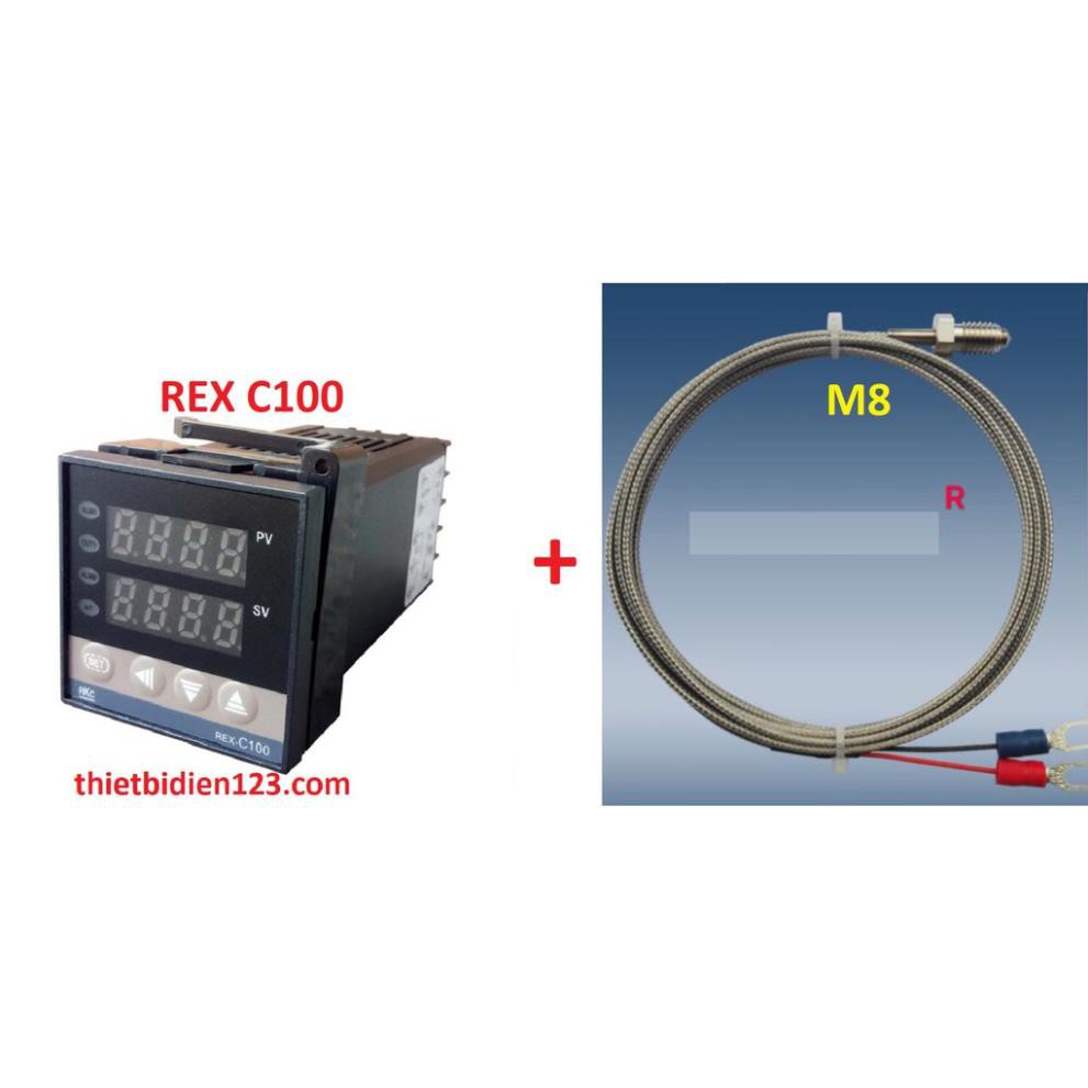 Combo điều khiển nhiệt độ REX- C100 + Cảm biến nhiệt độ loại K -TBĐ