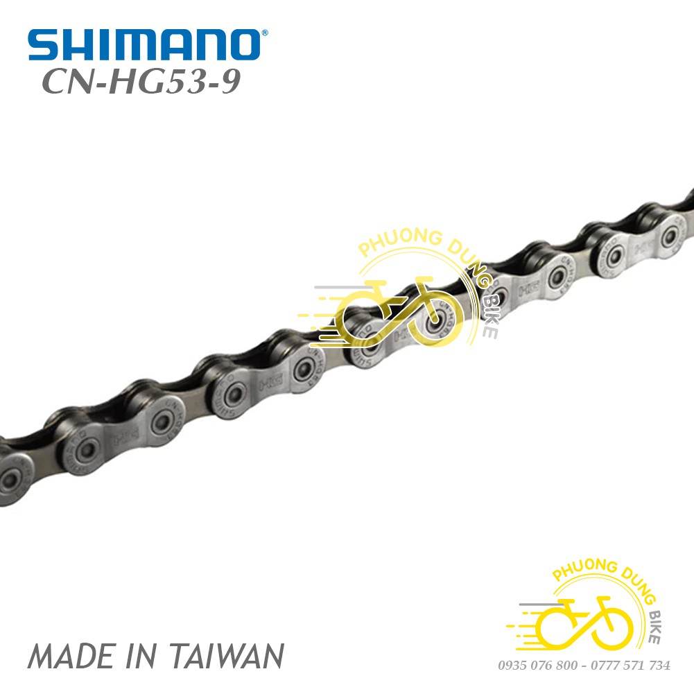 Xích sên xe đạp SHIMANO CN HG53 9 Speed - Hàng chính Hãng