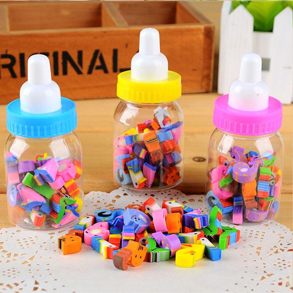 PEWANY Bộ 28 Cục Tẩy Bình Sữa Kiểu Hoạt Hình Đáng Yêu Tiện Dụng