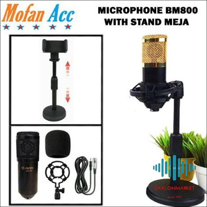 Micro Thu Âm Bm800 Bm 800 Có Chân Đứng