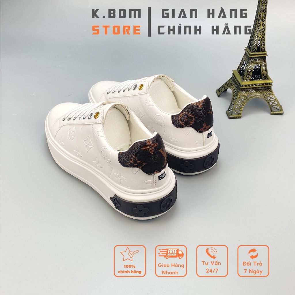 Giày Sneaker LV Màu Trắng Thời trang siêu Hot, xịn xò,Giày