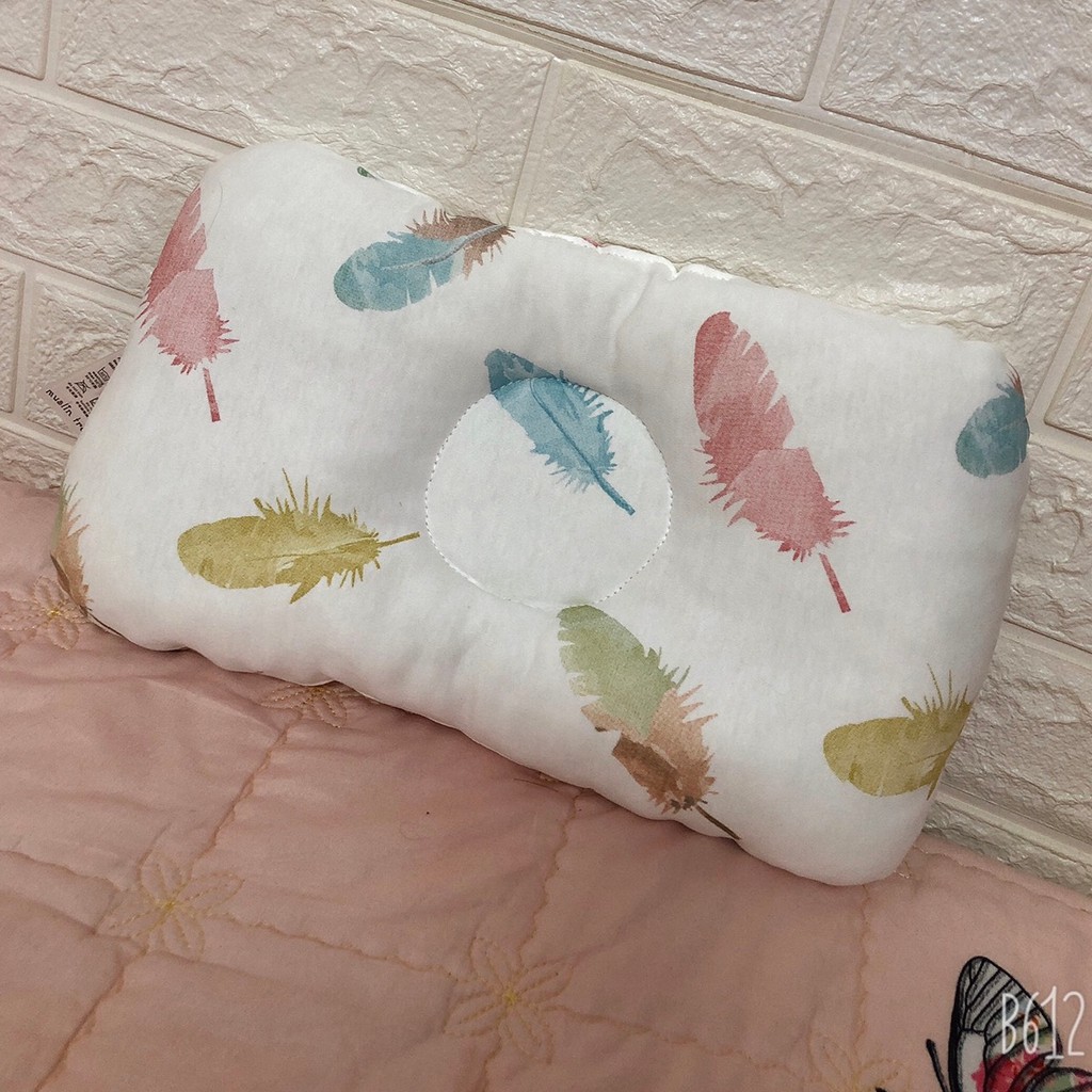 Gối lõm Muslin Tree cao cấp chống móp, méo đầu cho bé sơ sinh