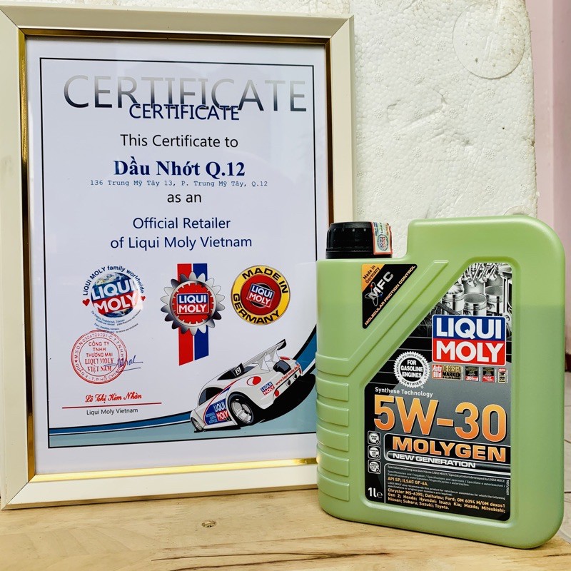 Nhớt Xe Tay Ga - Xe Hơi Liqui Moly Molygen New Generation 5W-30 và 5W-40 Made in Germany