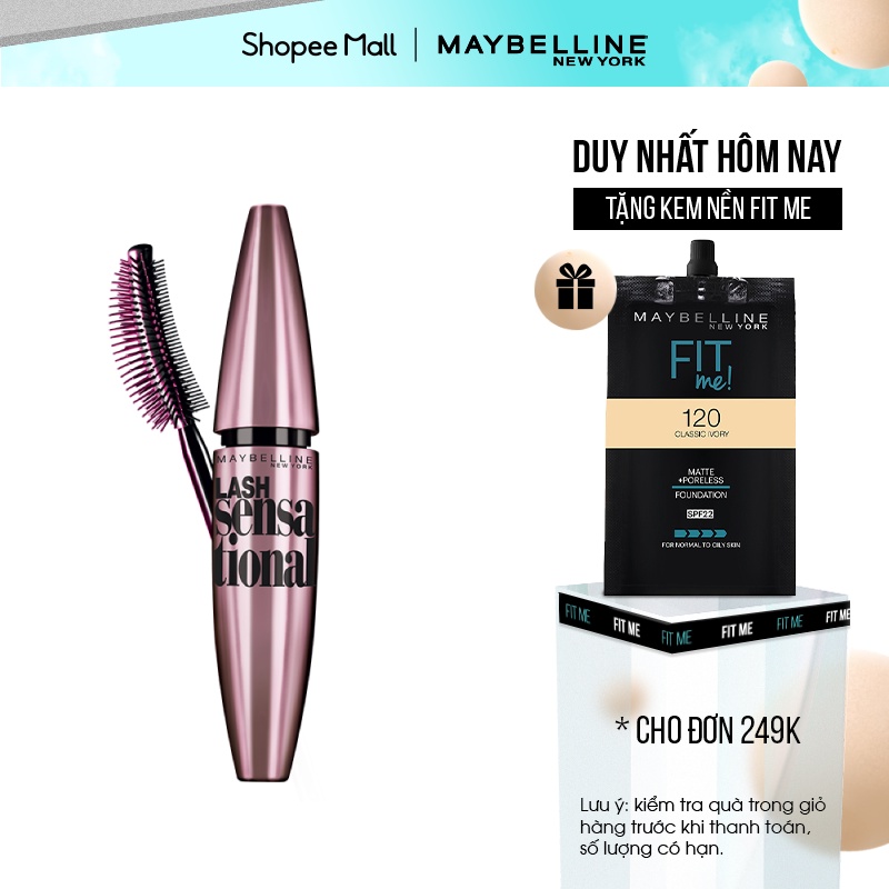 Mascara Dài & Tơi Mi Maybelline New York Lash Sensational Không Lem Không Trôi 10ml