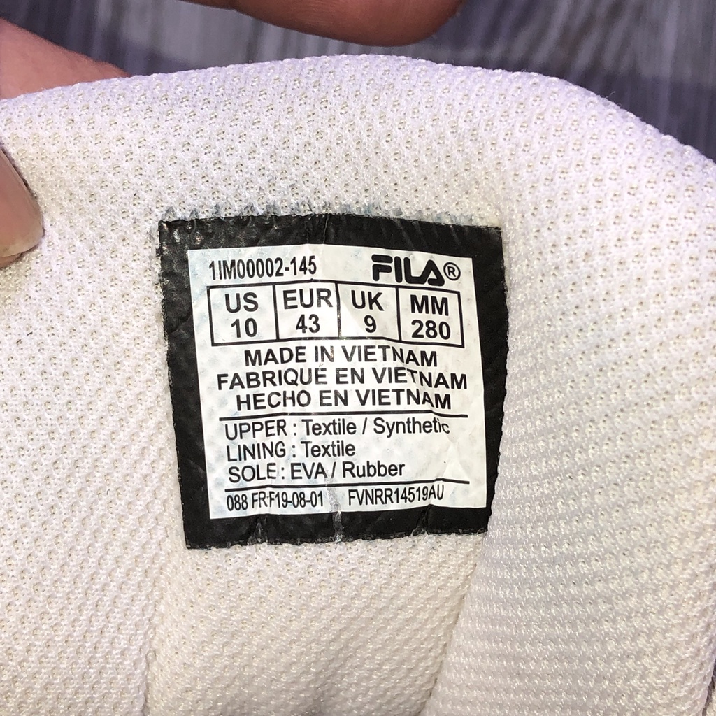 Giày Cũ  FILA RAY RUN Size 43 2hand chính hãng cam kết real trọn đời - Giày Cũ Sài Gòn