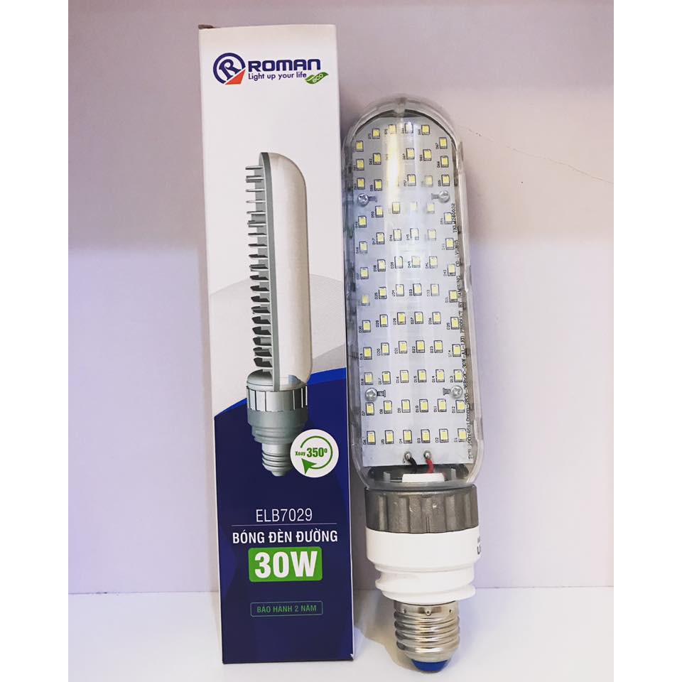 COMBO 25 bóng tuýp led 0,6m PL + 4 bóng led đèn đường Roman