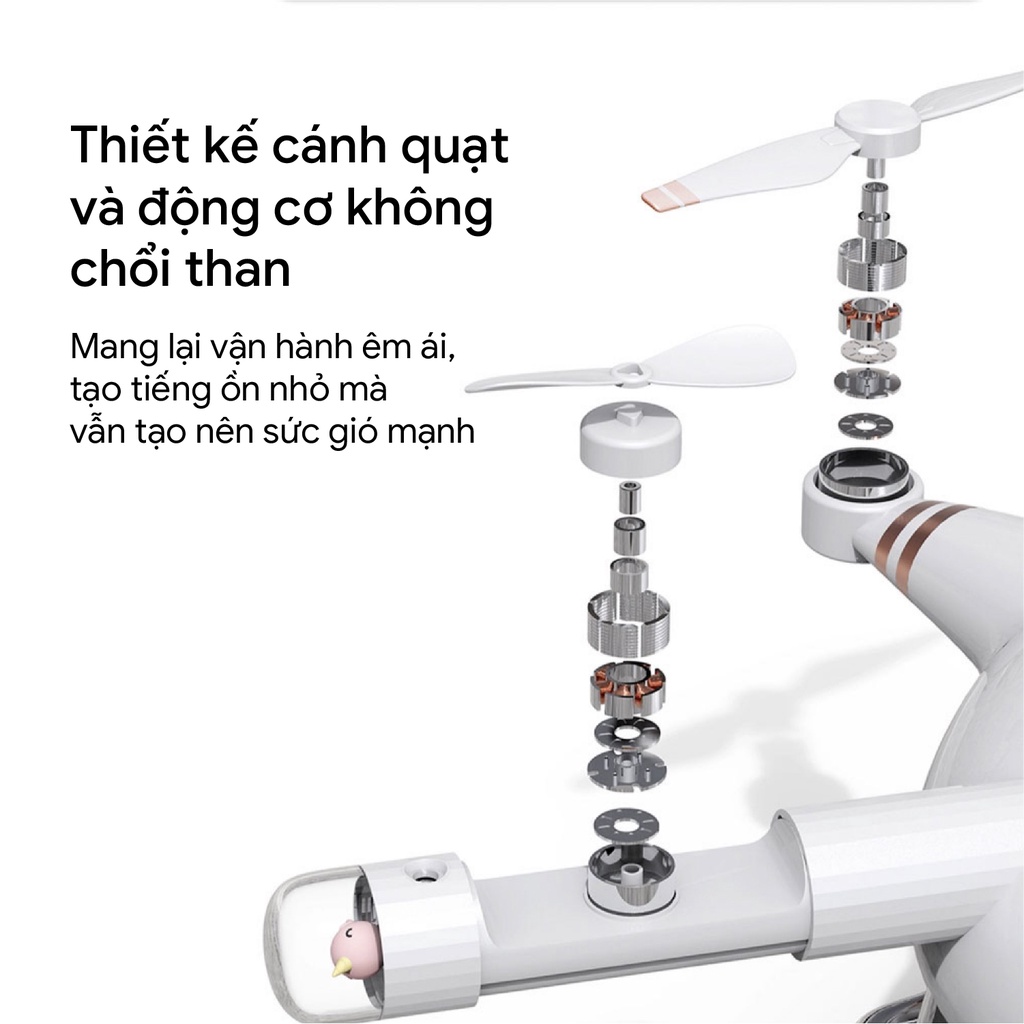 Quạt Mini Cầm Tay Phun Sương Tạo Ẩm [Sale Lớn] Sạc Pin Tích Điện Cực Đa Năng – Hàng Nội Địa Trung