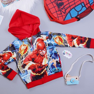 Áo khoác siêu anh hùng siêu nhân tia chớp flash comic