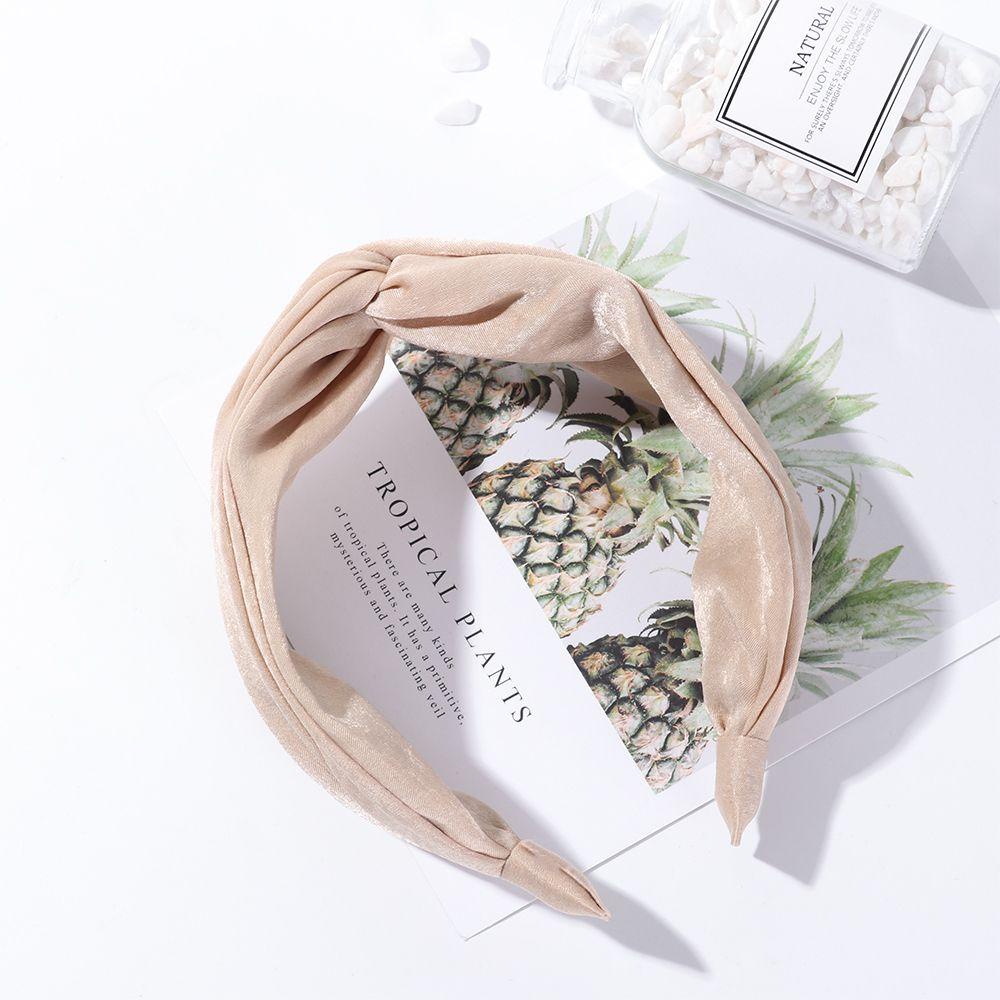 Băng Đô Vải Cotton Chiffon Bản Rộng Thắt Nút Dễ Thương
