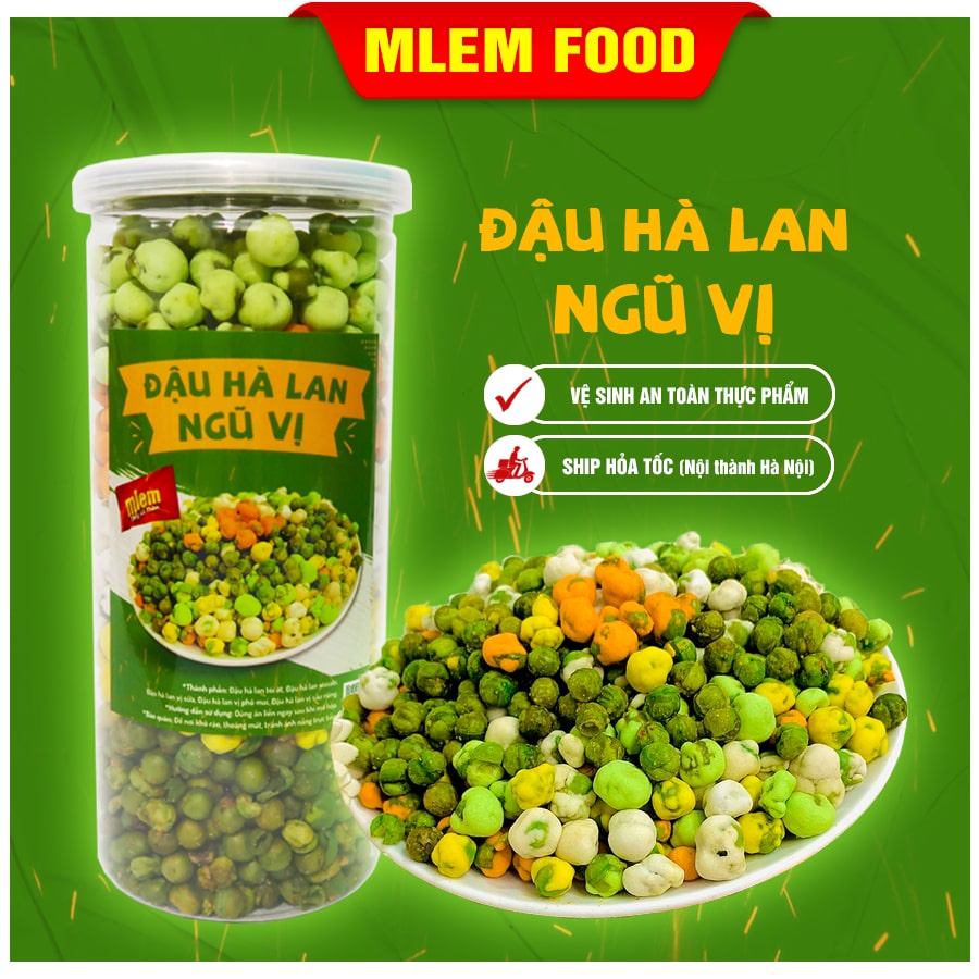 Đậu hà lan mix ngũ vị 450gr Mlem Food - Đậu hoà lan 5 vị