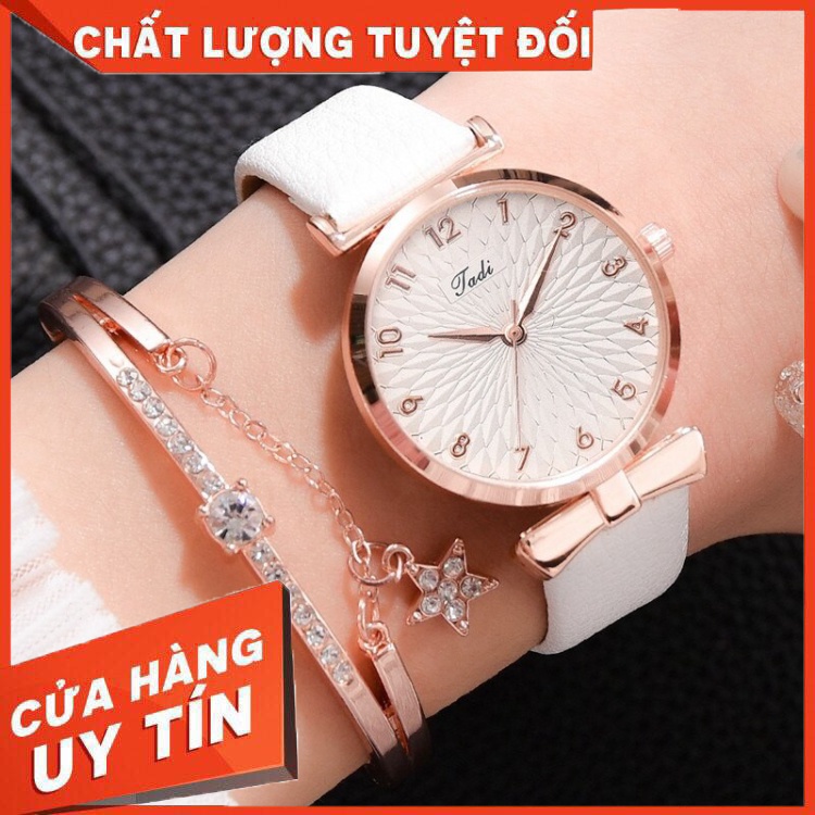 HÀNG CAO CẤP -  Đồng Hồ Nữ Chính Hãng JADI Dây Nam Châm Dây Lụa Cao Cấp Đẹp Giá Rẻ (Có Tặng Kèm Lắc Tay Thời Trang)  - H